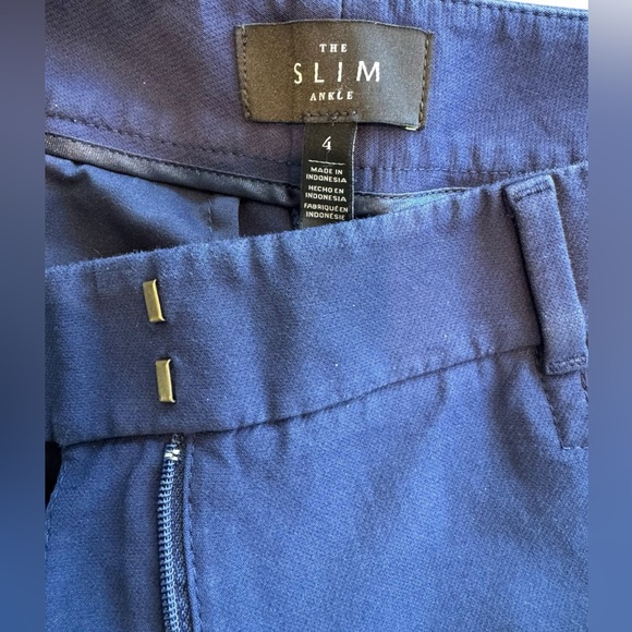 White House Black Market The Slim Ankle Navy Blue Women’s Size 4 - Picture 3 of 9